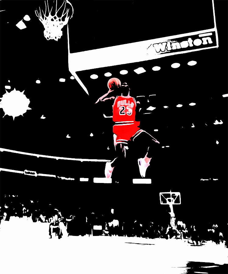 Michael Jordan Taking Flight 23 Mixed Media by Brian Reaves