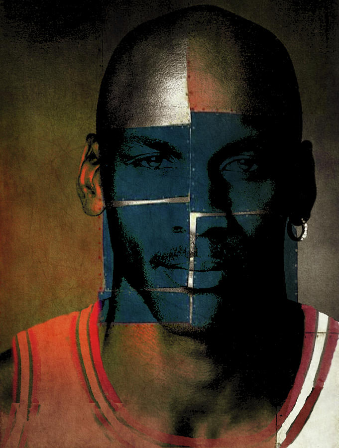 Michael Jordan Mixed Media - Michael Jordan - WARRIOR by Paul Lovering