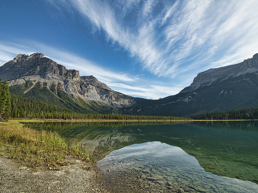 Michael Peak and Emerald Lake Photograph by Allan Van Gasbeck