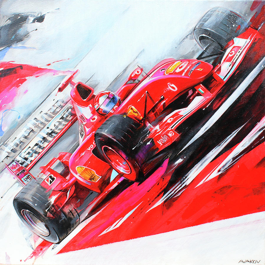 Car Painting -  Michael Schumacher f1 by Ilya Avakov