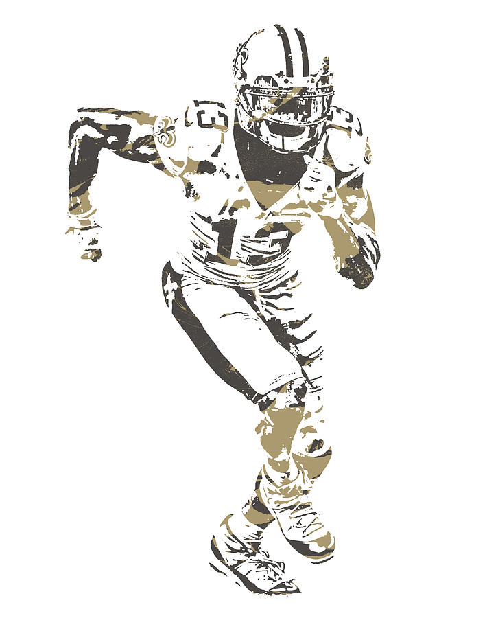 Michael Thomas New Orleans Saints Watercolor Strokes Pixel Art 11