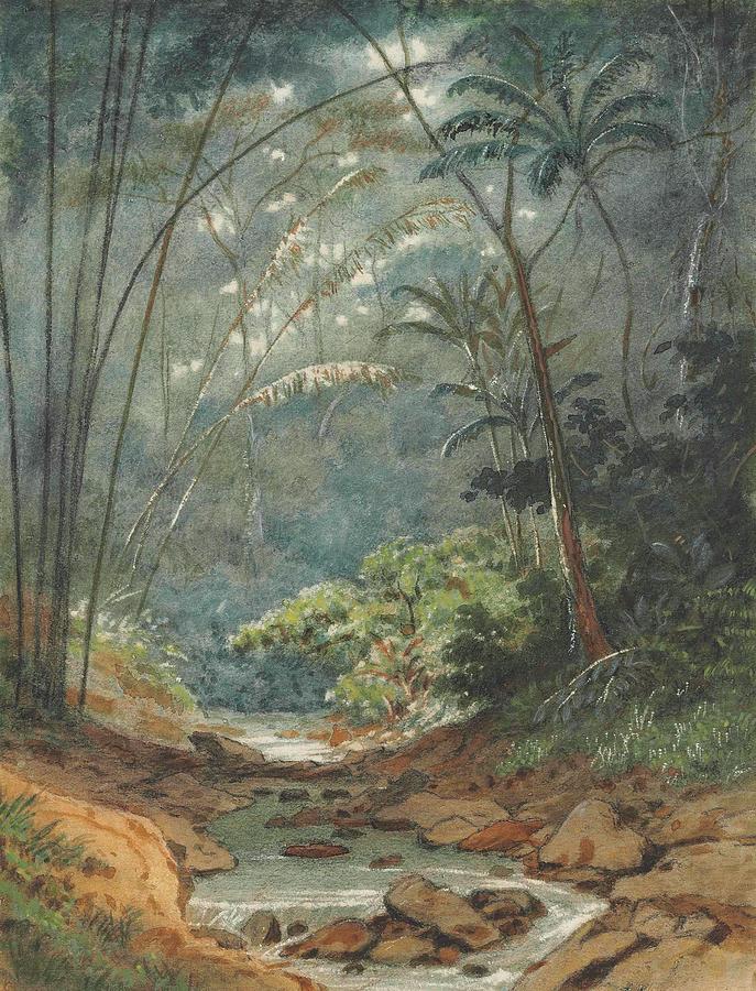 Michel Jean Cazabon 1813 1888 Macaras Valley Trinidad Painting by Artistic Rifki