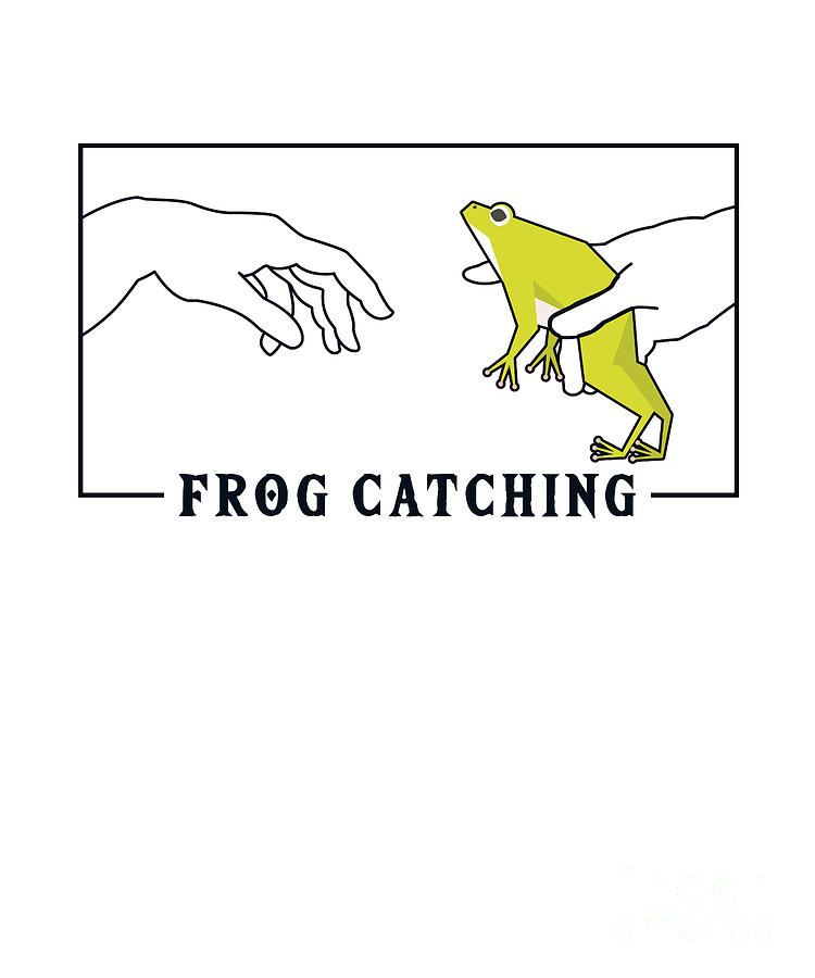 Michelangelo Creation of Adam Frog Catching Frog Catching Digital Art by  Graphics Lab - Pixels