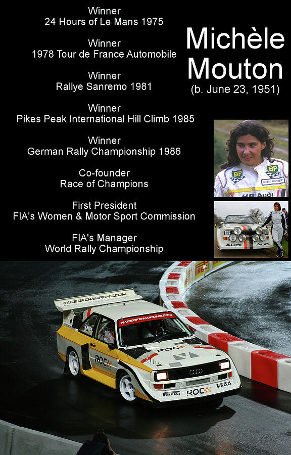 Michele Mouton v1 Photograph by Robert Banach Michele Mouton v1 Photograph by Robert Banach