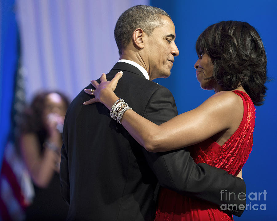 Ball Photograph - Michelle and Barack Obama, 2013 by Sun L Vega