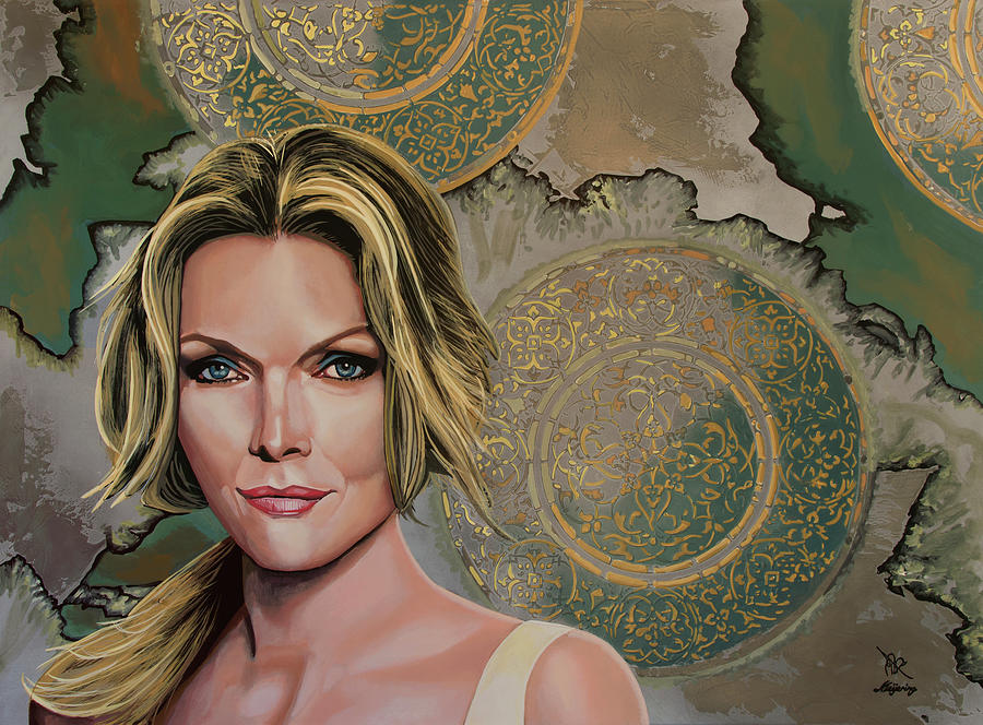 Scarface Painting - Michelle Pfeiffer Painting 2 by Paul Meijering