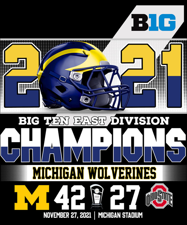 Michigan Big Ten Championship Mixed Media by Hung Duong Duy Fine Art