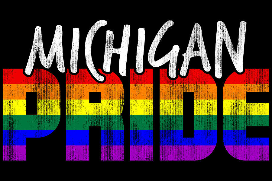Michigan Pride LGBT Flag Digital Art by Patrick Hiller