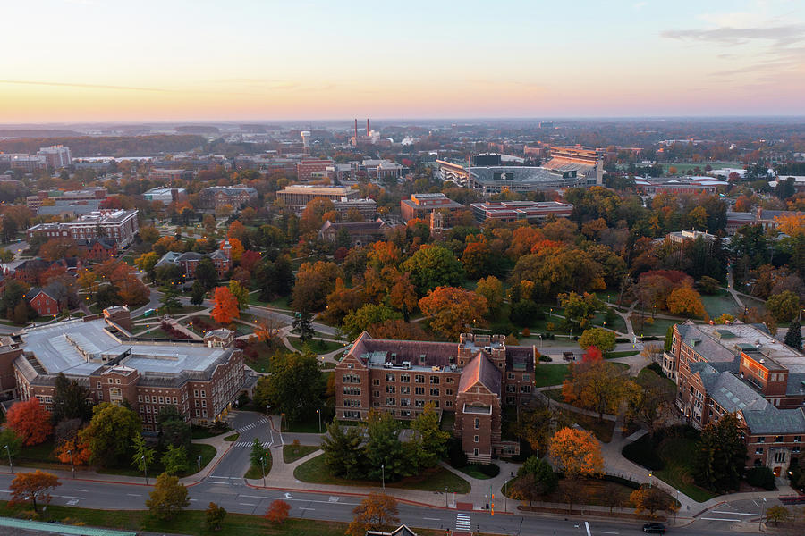 Michigan State University Sunrise  Photograph by John McGraw