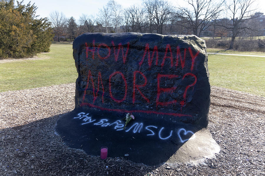 Michigan State University The Rock with How Many More Photograph by Eldon McGraw