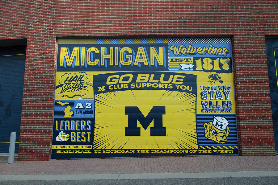 Michigan Wolverines sign Photograph by Eldon McGraw