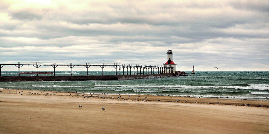 Michigan City Breakwater Lighthouse I Photograph by Bill Swartwout