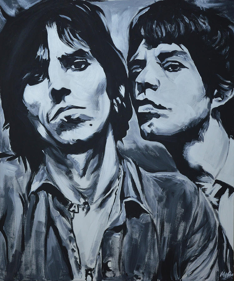Mick and Keith Painting by Melissa O Brien
