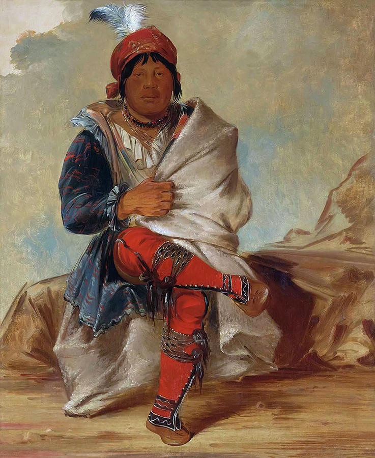 Mick-e-no-pah By George Catlin Painting