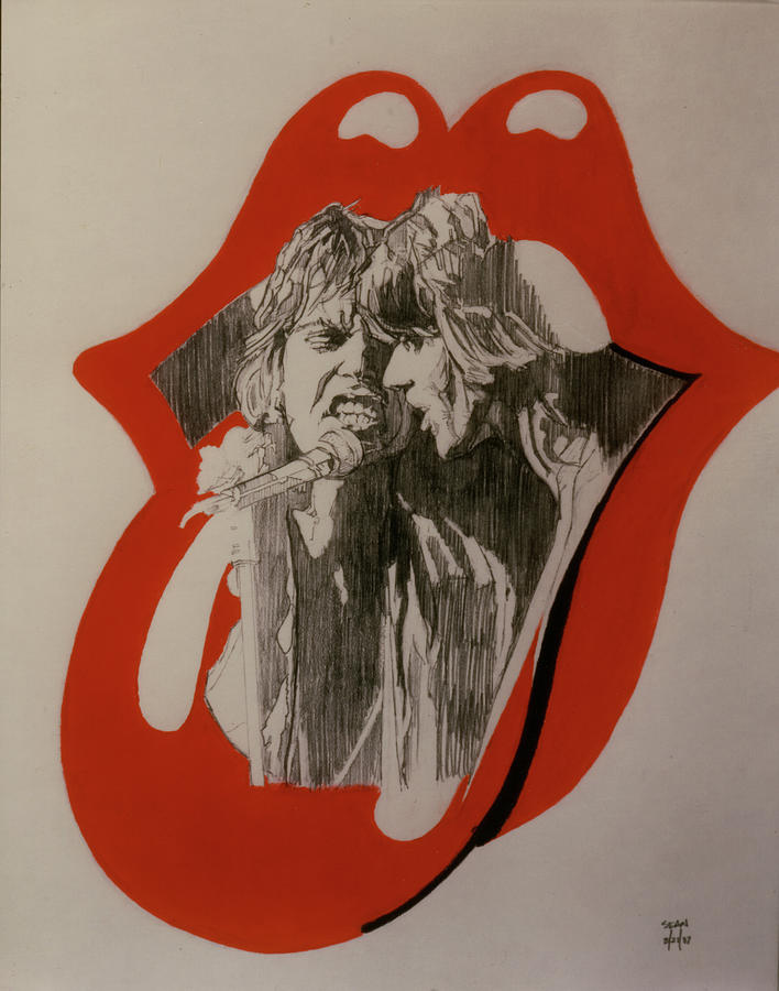 Mick Jagger And Keith Richards - Exiled Drawing by Sean Connolly