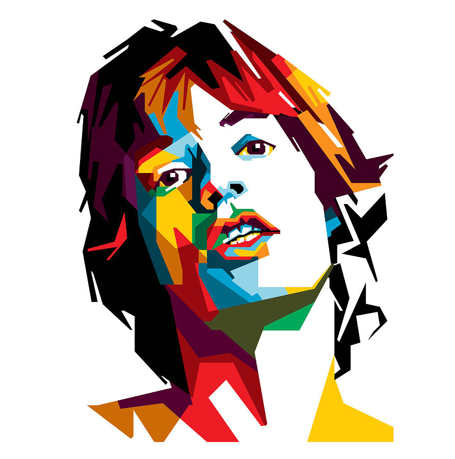 Shops mick jagger '76 digital painting