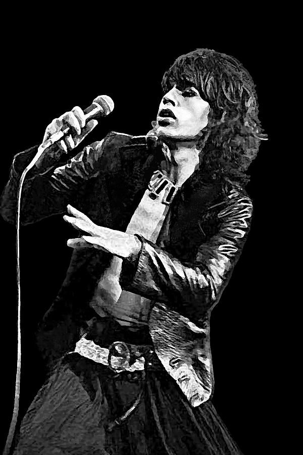 Canvas Mick Jagger on Stage Art Print Poster 