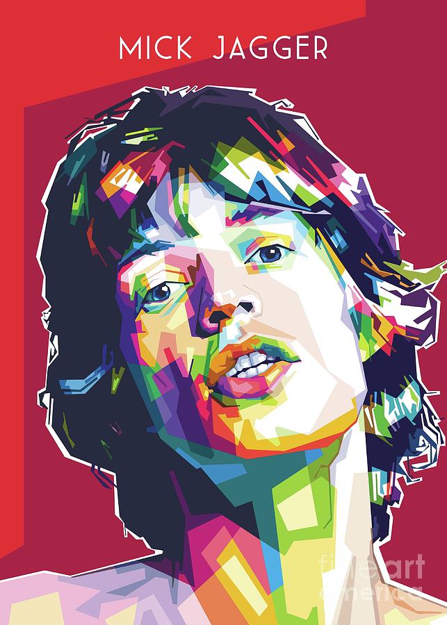 Mick Jagger Popart Digital Art by Syarif Kuroakai - Fine Art America