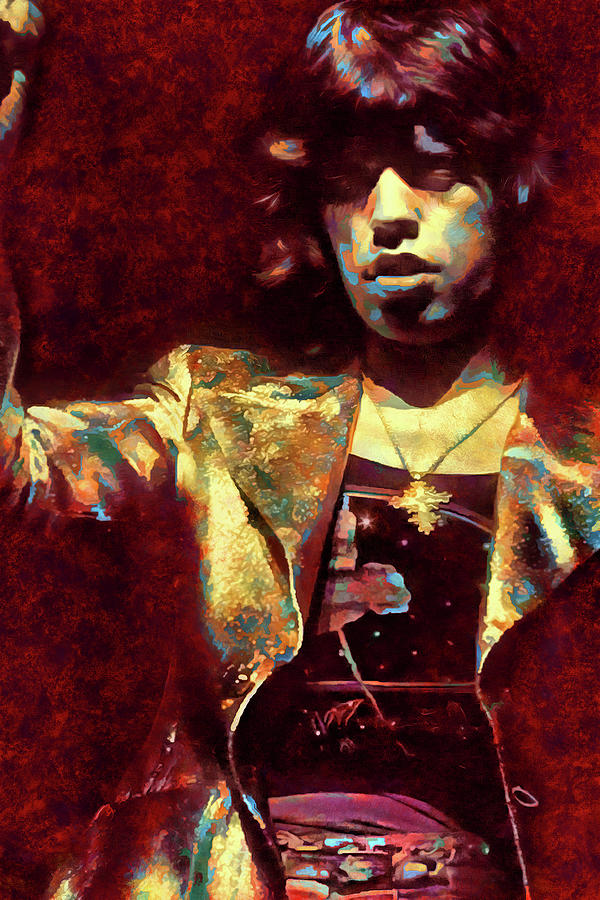 Rolling Stones Mixed Media - Mick Jagger Rolling Stones Art Play With Fire by Danette West by The Rocker Chic