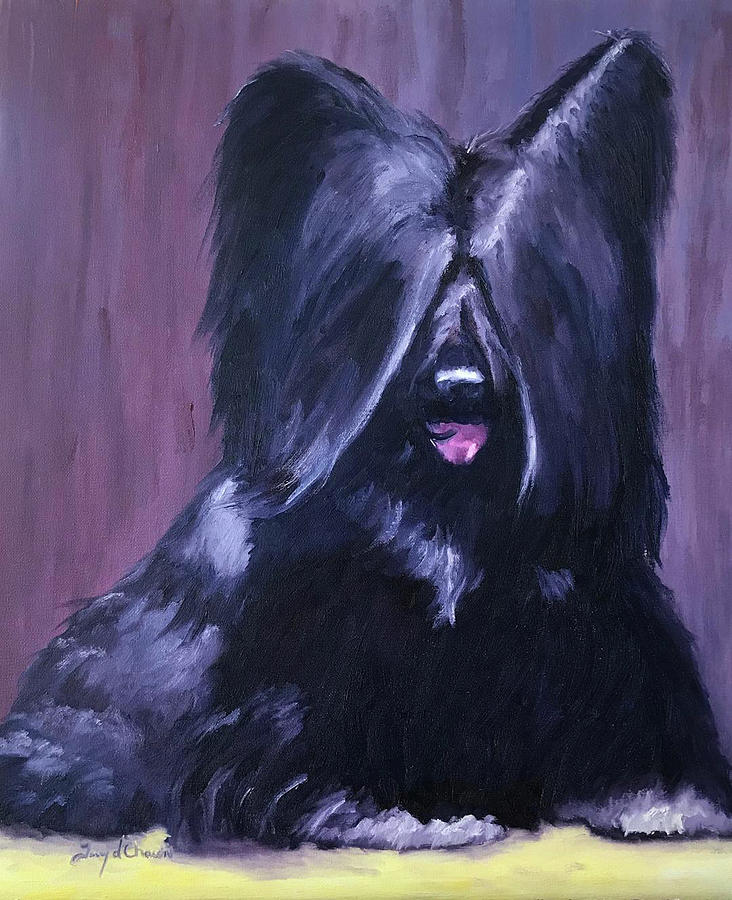 Dog Painting - Mick by Terry Chacon