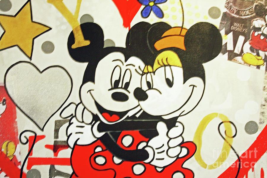 Mickey and Minnie Mouse Heart Painting by Kathleen Artist PRO - Pixels