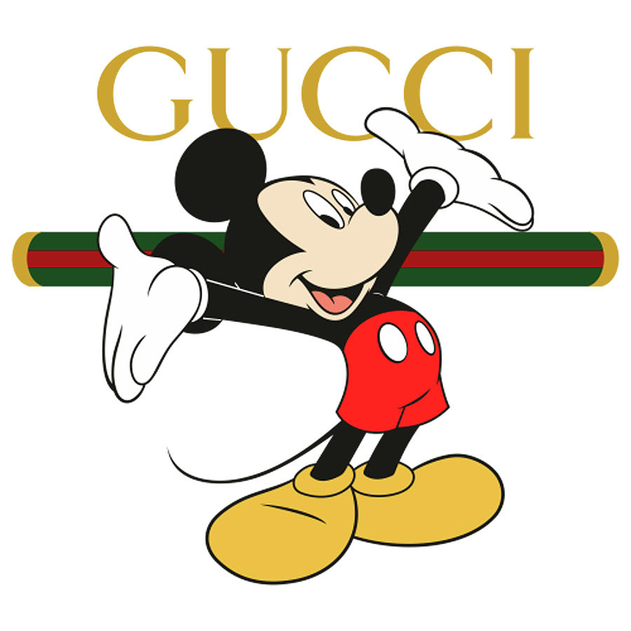Mickey Gucci Logo Cute Painting by Emily Collins - Fine Art America