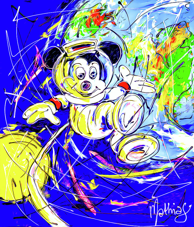 Mickey in space Digital Art by Mathias - Fine Art America