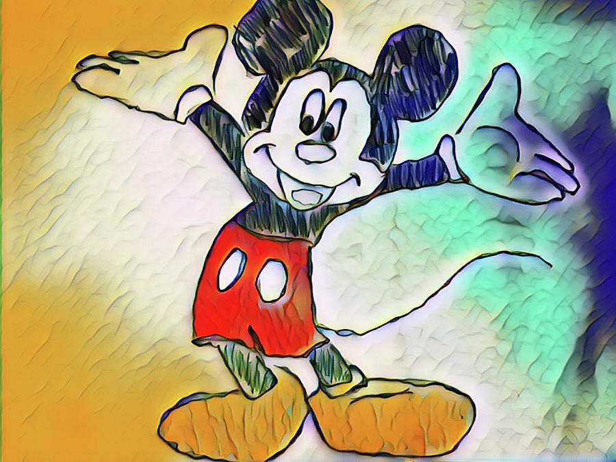 Mickey Mouse #20 Pastel by Phil Gioldasis