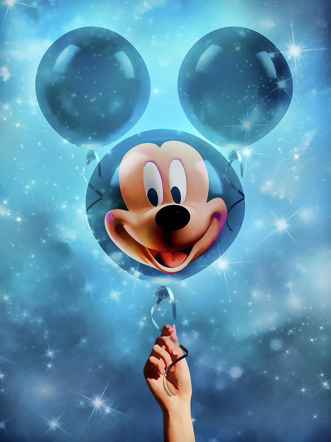 Mickey mouse balloon Digital Art by Mihaela Pater
