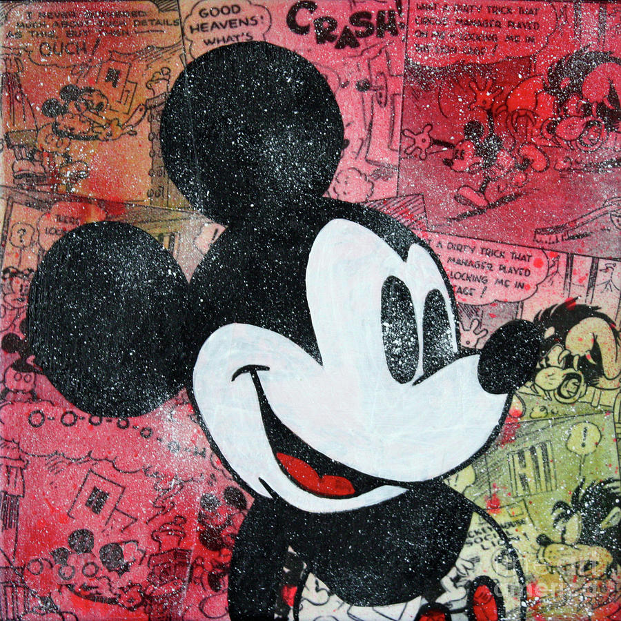 Mickey Mouse Comic Painting by Kathleen Artist PRO