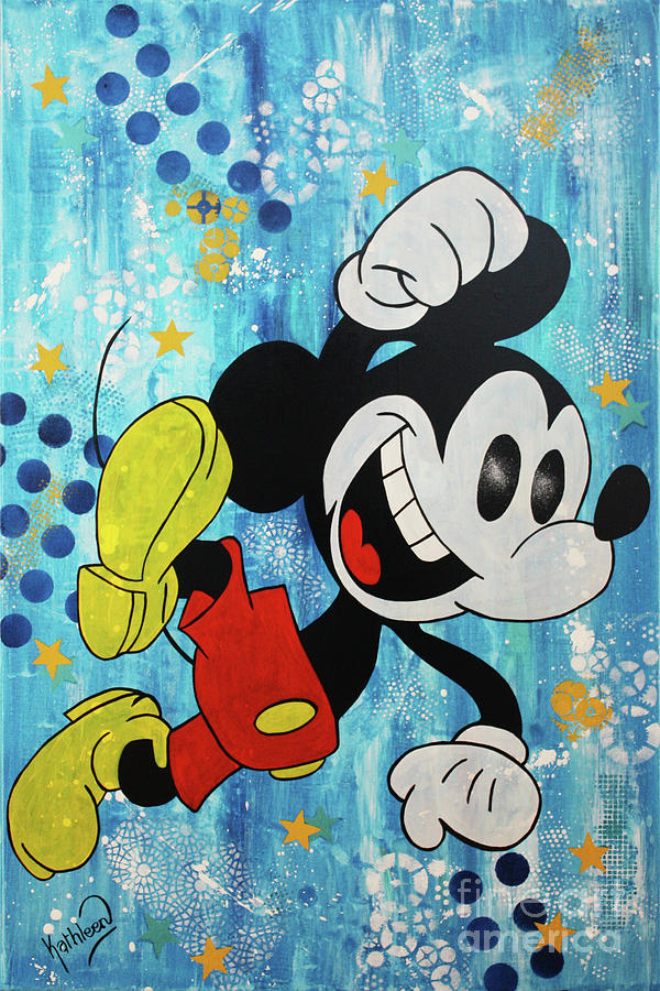 Mickey Mouse Happy Day Painting by Kathleen Artist PRO