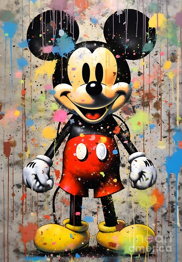 Abstract Painting - Mickey Mouse  by Mark Ashkenazi
