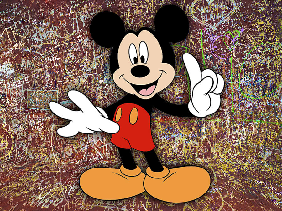 Mickey Mouse Pop Art Graffiti 3 Painting by Tony Rubino