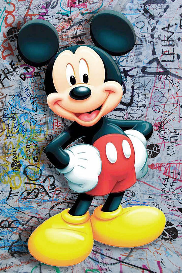 Mickey Mouse Pop Art Graffiti 8 Painting by Tony Rubino