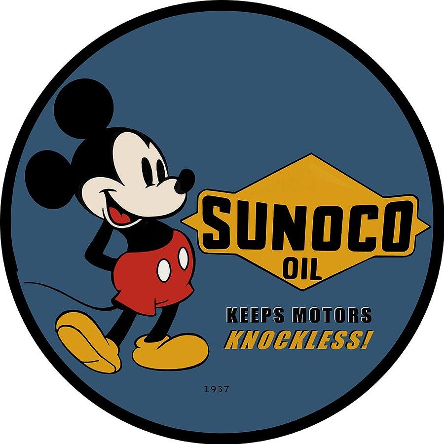 Mickey Mouse Sunoco Oil Keeps Motors Knockless Walt Disney ...