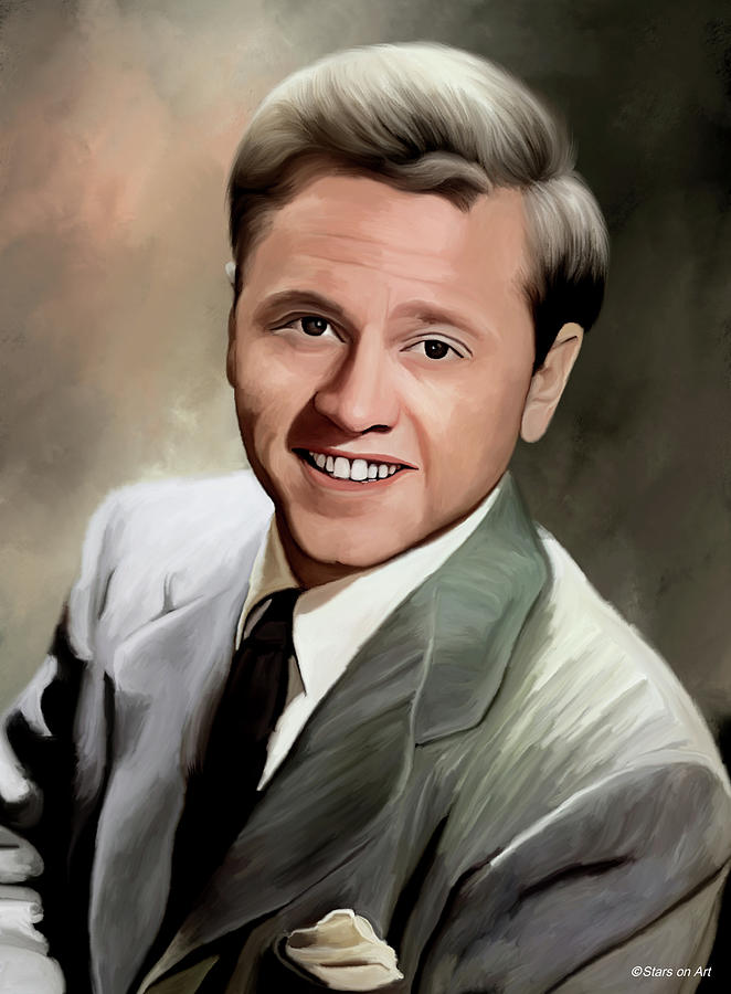 Mickey Rooney illustration Painting by Movie World Posters