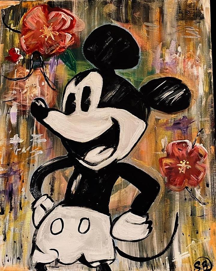 Mickey  Painting by Shemika Bussey