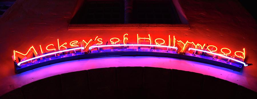 Mickeys of Hollywood neon sign Photograph by David Lee Thompson