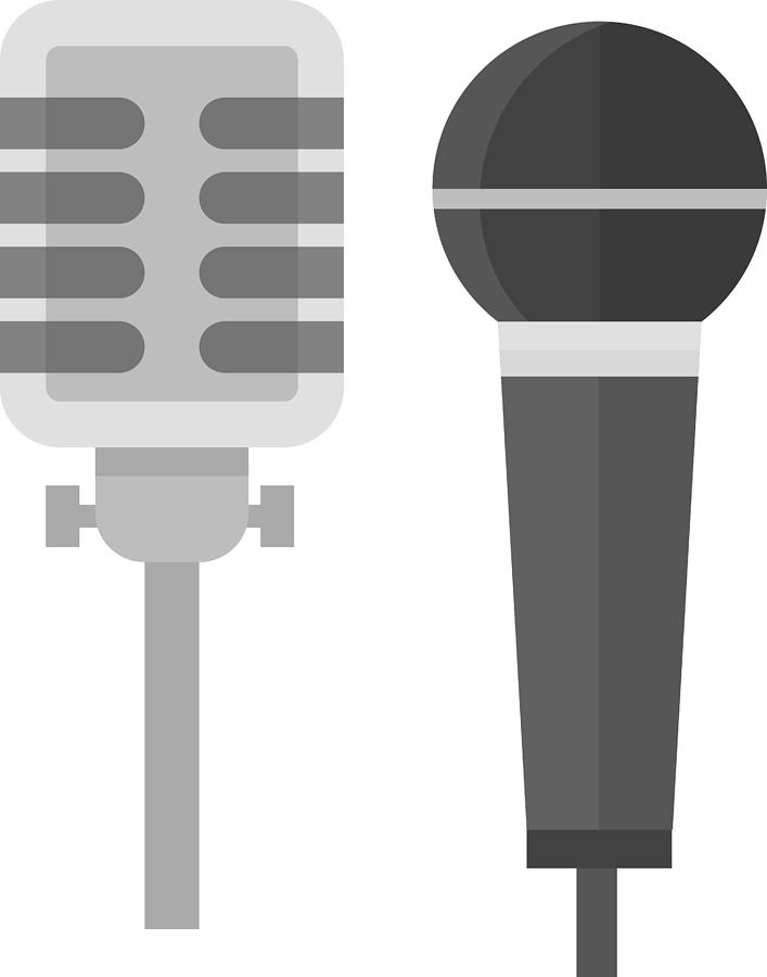 Microphone vector icon isolated Drawing by Luplupme