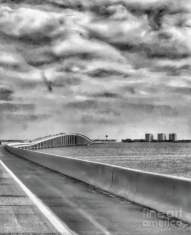 Mid Bay toll  bridge Photograph by Barry Bohn