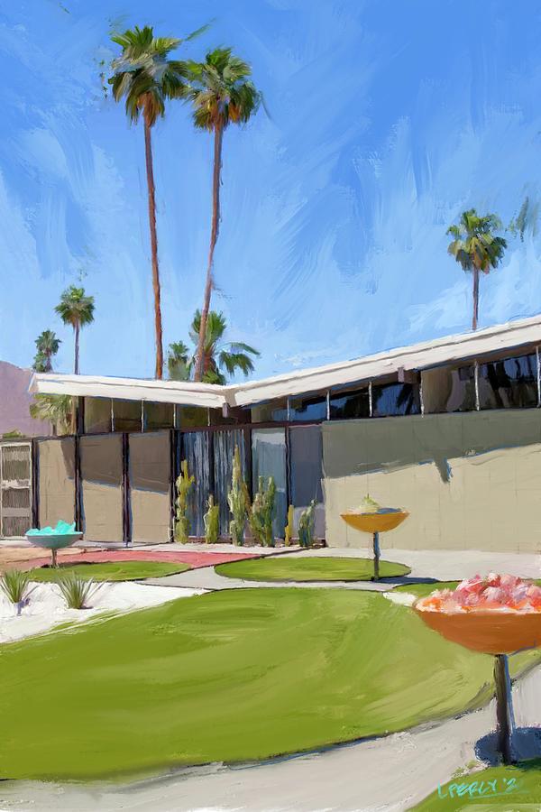 Mid Century Modern 4 Palm Springs  Painting by Lee Percy