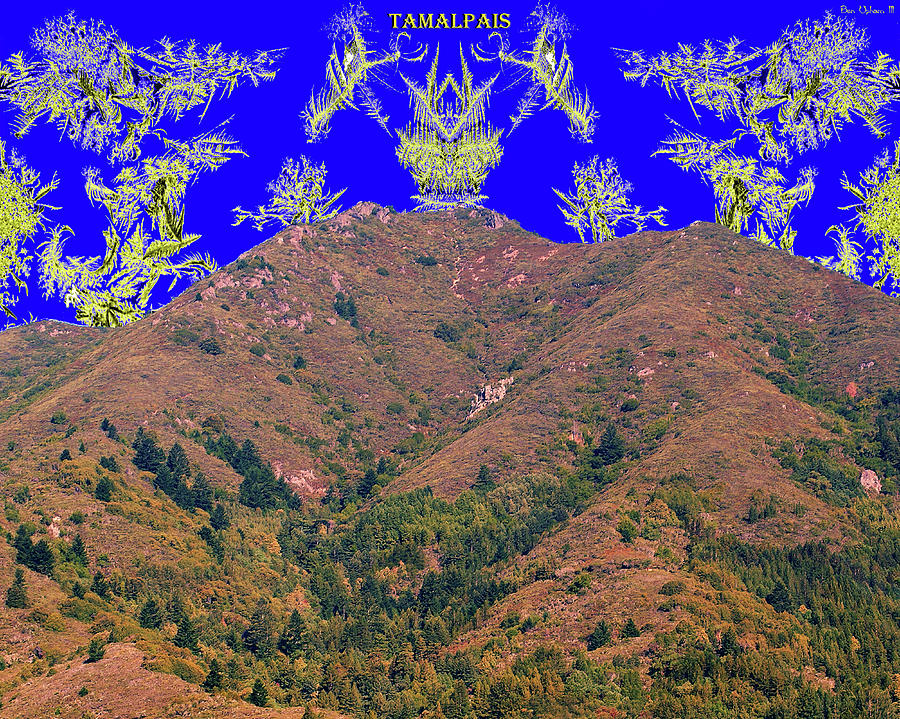 Mid Day Frost Angels High over Mt. Tamalpais with Text Photograph by Ben Upham III