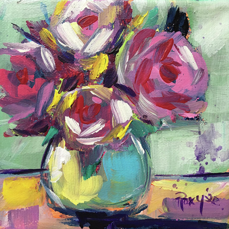 Midday Roses Painting by Roxy Rich
