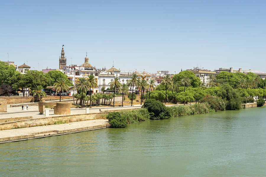 Midday Sun Shine On The Guadalquivir River Waterfront - Quintessential Seville Andalusia Spain Photograph