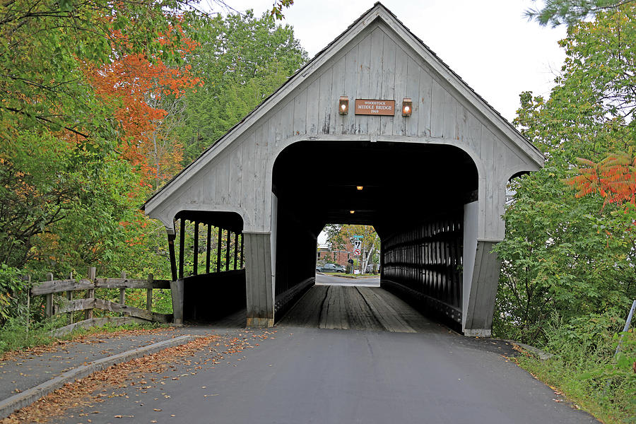 Middle Covered Bridge - Woodstock, Vt. Photograph by Richard Krebs