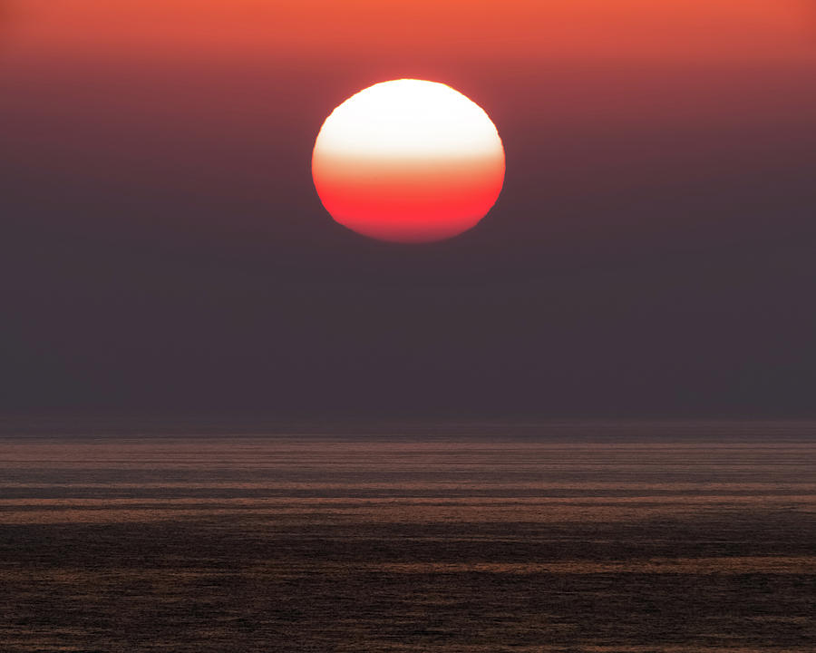 Middle East Dusty Sunset at Sea Photograph by William Dickman