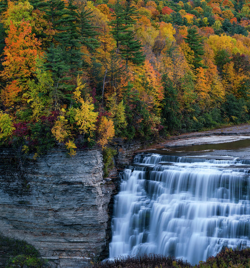 Middle Falls Fall Splendor Photograph by Mark Papke