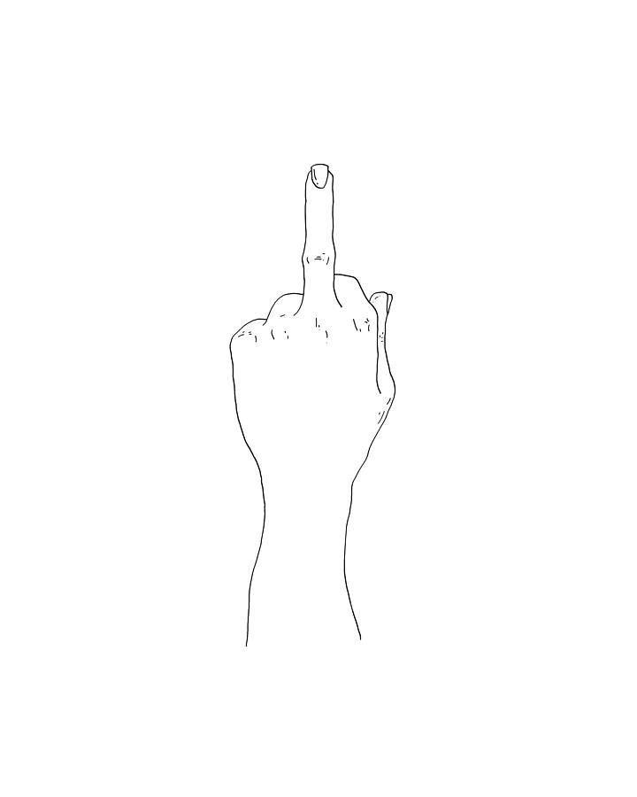 Middle Finger Sketch Stock Vector (Royalty Free) 169372379 | Shutterstock