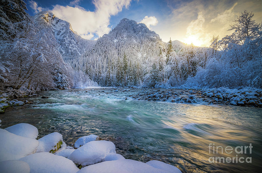 Middle Fork winter river Photograph by Inge Johnsson