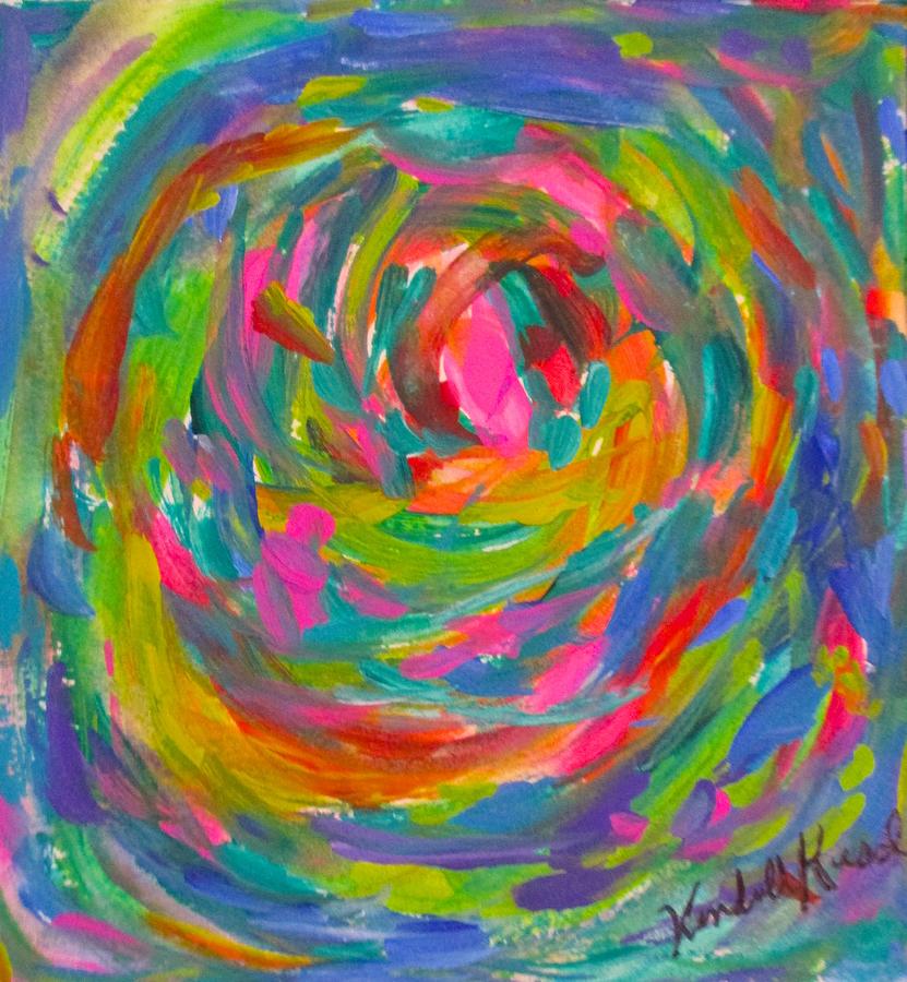 Middle of the Pink Painting by Kendall Kessler